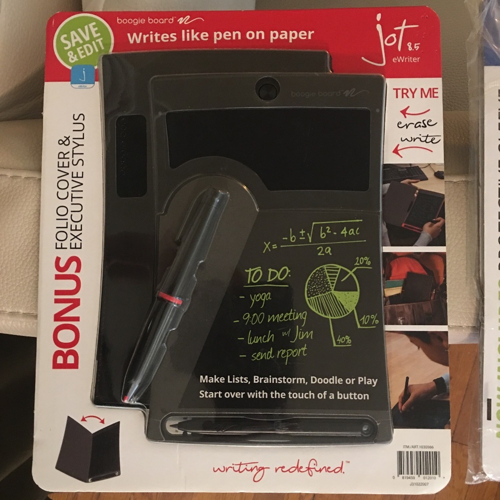 2 New Jot 8.5 Boogie Board Writing Tablet eWriter Reusable Erasable Case Stylus
